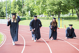 Graduates Running on Track